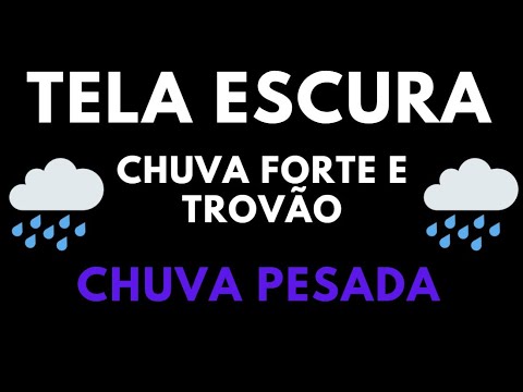 CHUVA FORTE 💤 Barulho de Chuva e granizo com trovões no Telhado para Dormir profundamente