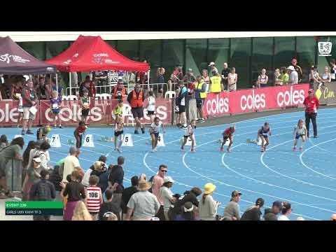 Girls U9 100m Timed Final 3: 2022/23 State Track and Field Championships
