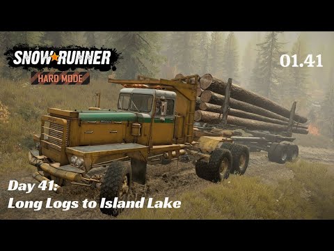 SnowRunner Hard Mode - R01 E41 - Long Logs to Island Lake