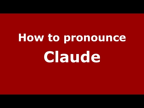 How to pronounce Claude (Germany/German) - PronounceNames.com