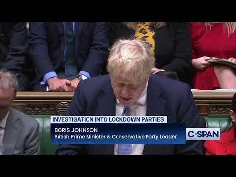 British Prime Minister Boris Johnson statement on Sue Gray Report: "I want to say sorry."