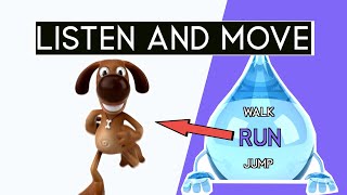 4 min LISTEN and MOVE | walk jump & run (forwards and backwards)