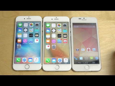 iPhone 6 Official iOS 9 vs. iPhone 6 iOS 9.1 Beta vs. GooPhone I6 - Speed Test!
