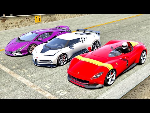 Ferrari Monza SP1 vs Bugatti Centodieci vs Lamborghini Sian - Highlands