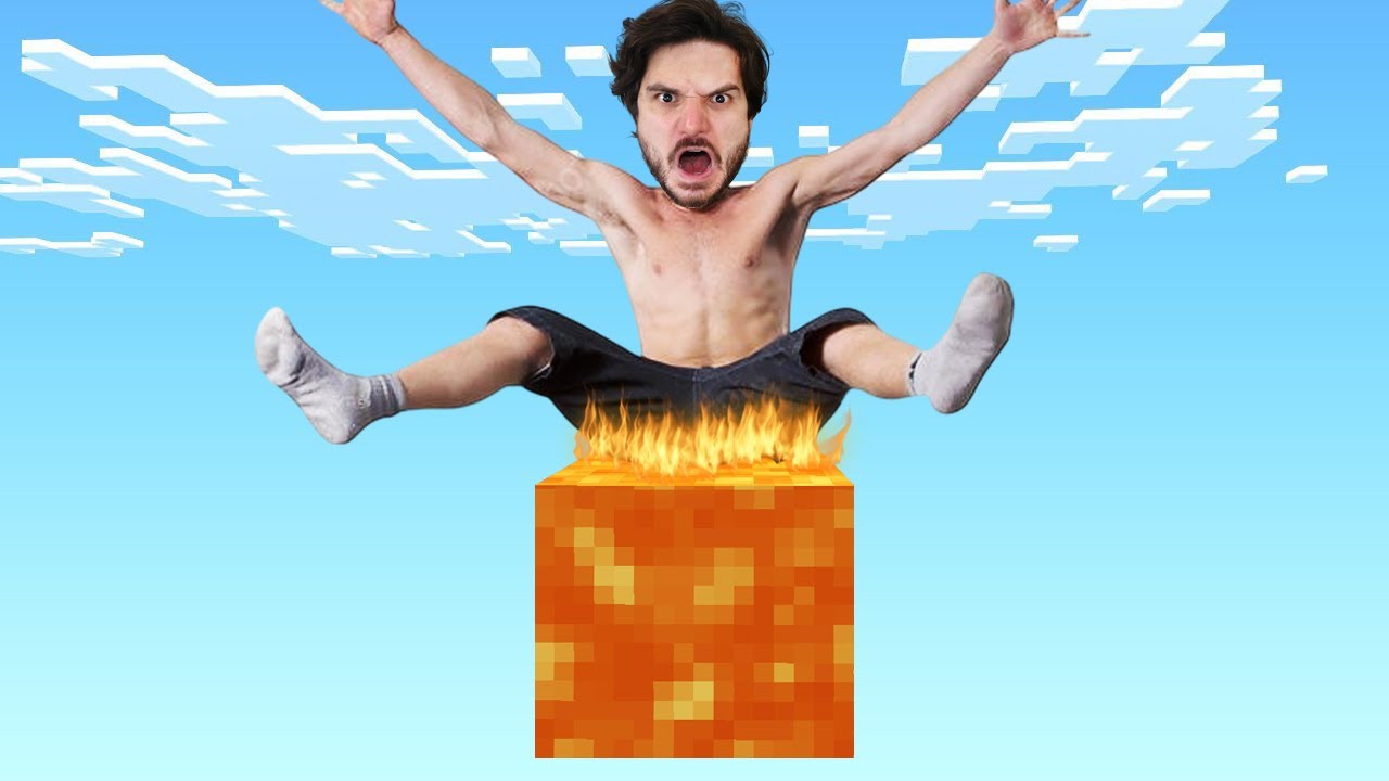 SOBREVIVENDO NO MINECRAFT COM APENAS UM BLOCO... DE LAVA???