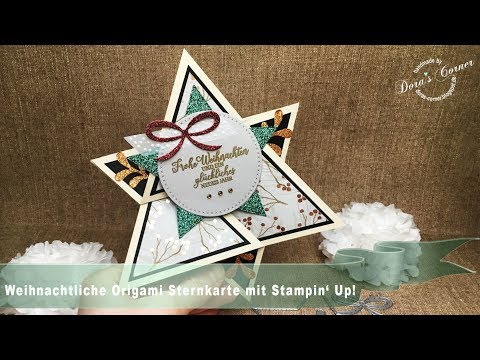 Weihnachtliche Origami Sternkarte mit Stampin' Up!