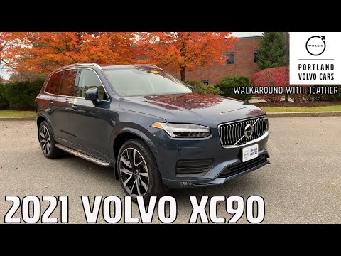 2021 Volvo XC90 T6 in Denim Blue / Walkaround tour with Heather