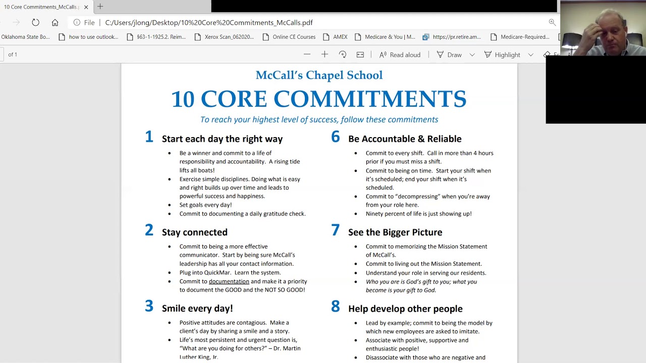 10 Core Commitments