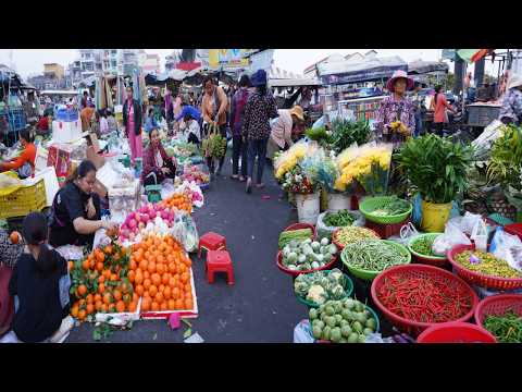 The Best Cambodian Early Morning Vegetable Market 2026 – Activities Of Khmer People Buy Food