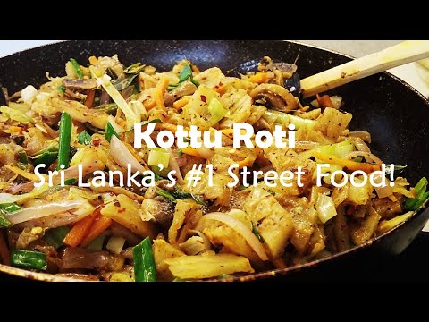 Kottu, the famous Sri Lankan Street Food - Made at Home! Healthy, Vegetarian Version