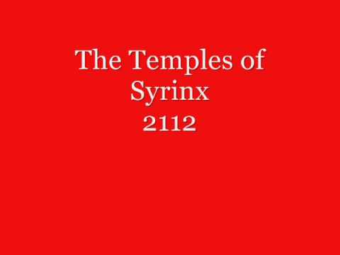 rush 2112 The Temples of Syrinx with lyrics