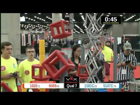 2015 VRC Math Q7 - 1826 6089 vs 1581C 5107C - 65 to 28 - VEX Worlds 2015 - Math Division