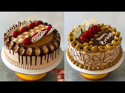 tutorial para decorar pasteles con ganache y dulce de leche | pasteles con diseños de chocolate