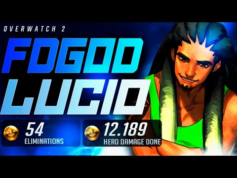 FDGOD CARRY LUCIO - 54 ELIMS! [ OVERWATCH 2 GAMEPLAY ]