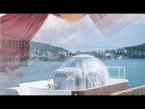 GZGY 6m+2.5m Diameter Well-equipped Glamping Dome Hotel in Yun Nan Resort Hotel