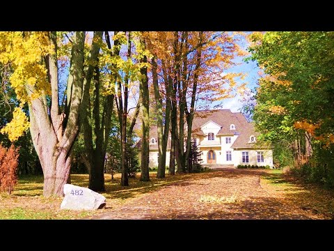 Fall Colors, Toronto Suburb Homes in Forest and Countryside Ontario Canada - Autumn Ambience relax