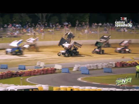 June 24 at TWW Cairns Speedway - Sprintcars heat 1 - Thunder in the Canefields