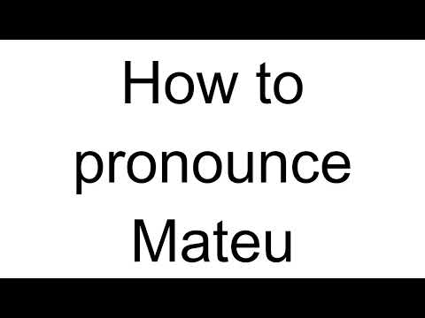 How to Pronounce Mateu (Spanish)