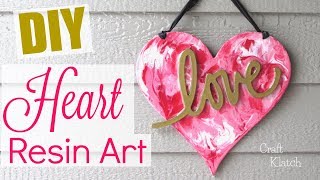 DIY Heart Resin Art | Valentine's Day Crafts | Craft Klatch