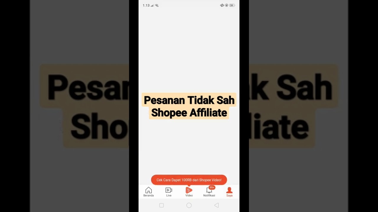 Contoh Pesanan Tidak Sah Shopee Affiliate | #shorts #viral #shopeeaffiliate #shopee #tutorial