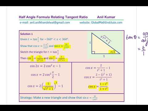 Double angle and Half Angle Challenge tangent cosine and sine relations Test Challenge GCSE IBSL