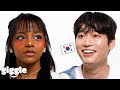 Koreans Meet Beautiful Black Girl Wearing Korean Makeup For The First Time