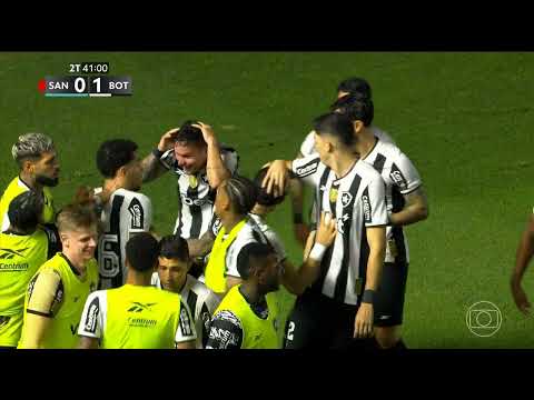 GOAL AND ANTHEM - SANTOS 0 X 1 BOTAFOGO - GLOBO