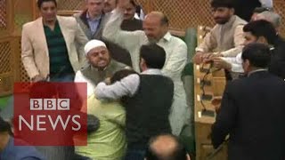 &#39;Beef party&#39;: Indian BJP MPs beat Muslim in Kashmir assembly - BBC News