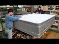 Luxury Mattress Bed Manufacturing Process. High Quality Bed Factory