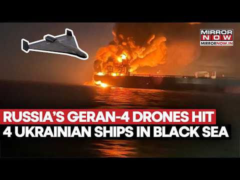 Russia Strikes 4 Ukrainian Ships With Geran-4 Drones In Black ...
