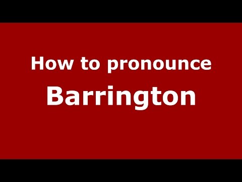 How to pronounce Barrington