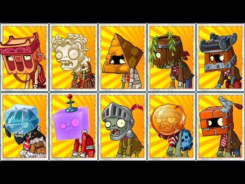 PvZ 2 All Plants Power Up VS Brick head/Pyramid head/Barrel head/CartHead/Holo Head