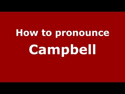 How to pronounce Campbell
