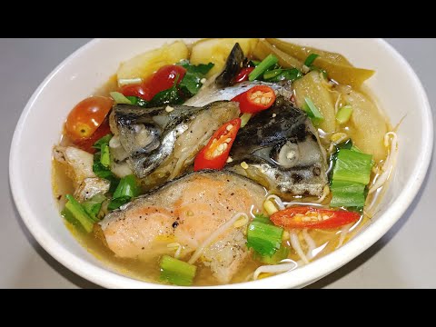 Chia sẻ cách nấu/CANH CHUA CÁ HỒI/thơm phức chuẩn vị canh chua miền tây ngon ngất ngây
