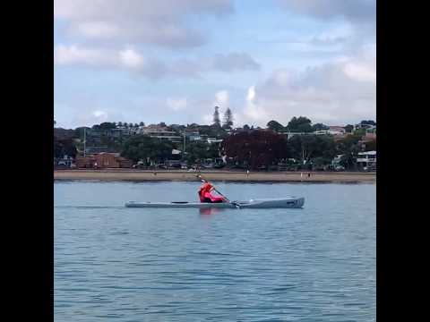 My daughter paddling the V7 when she was 11. #surfski #kayaking #paddlers