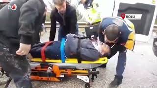 Bolu'da Cenaze Dönüşü Kaza 2 Yaralı