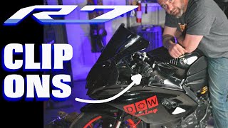 Yamaha R7 clip on install
