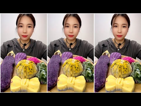  ASMR ICE EATING with MATCHA and PASSION FRUIT 