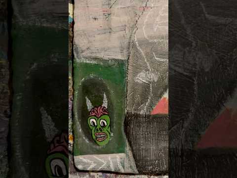 Day 229: Painting Over the Same Artwork for a Year (Mountains & Mask)