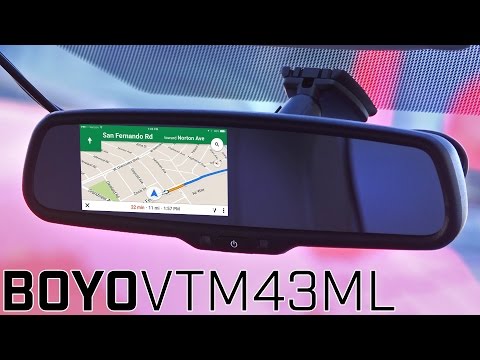 Boyo VTM43ML Rear View Mirrorlink Monitor - Display Smartphone on Mirror!