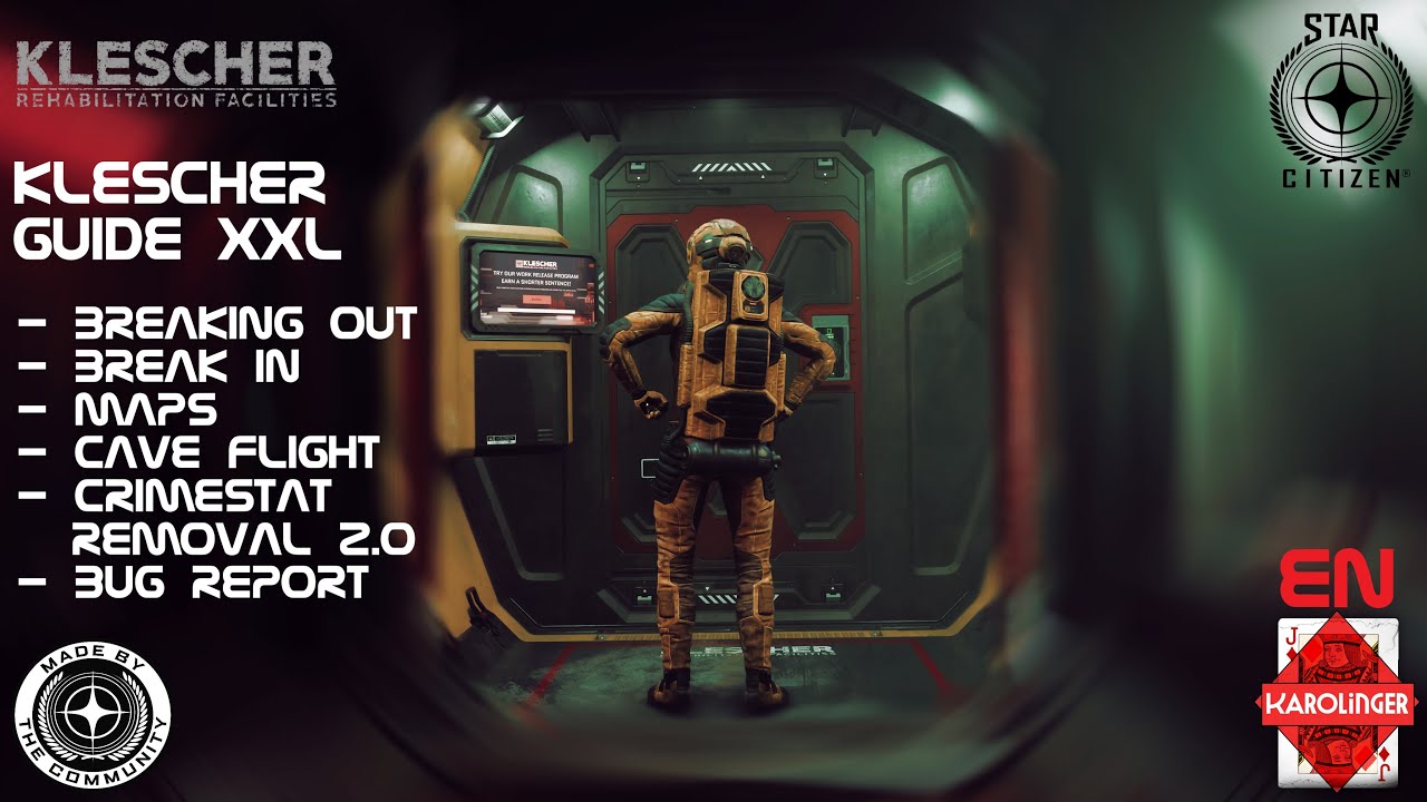 Star Citizen 4K Klescher Guide XXL, break in and break out, remove Crimestat 2.0, Map download - YouTube