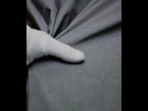 Chambray Grey Pure Cotton 100 GSM Handwoven Fabric 27 — video