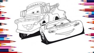 Cars 2 Lighting McQueen And Mater Drawing And Coloring Pages