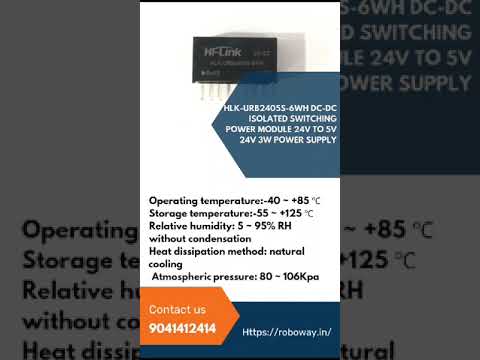 HLK-URB2405S-6WH DC-DC Isolated Switching Power Module 24V to 5V 24V 3W Power Supply