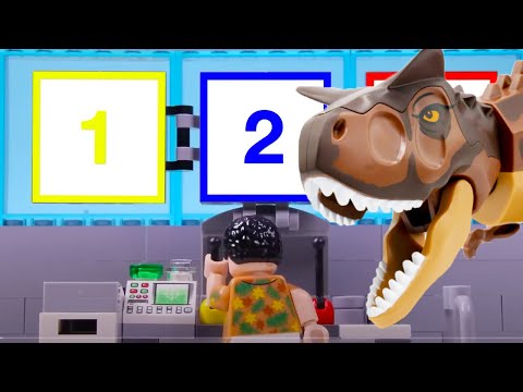 LEGO Experimental Carnotaurus Head Car STOP MOTION LEGO Jurassic World Vehicle | Billy Bricks