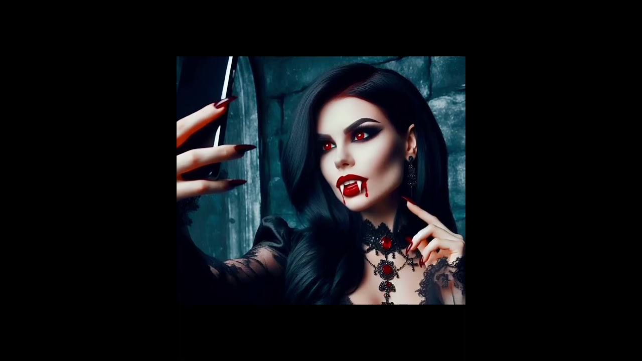 Gothic Vampire Woman Making A Selfie #ai 🧛🏻‍♀️🥀