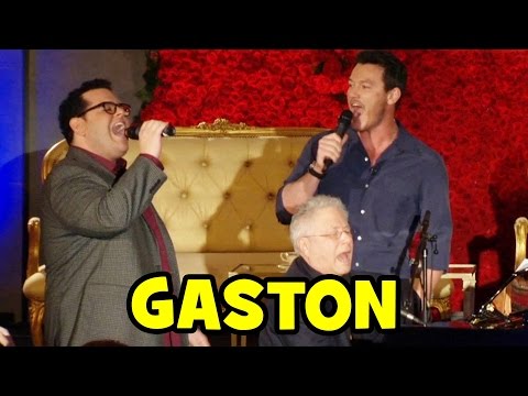 Luke Evans & Josh Gad Sing "GASTON" Live at Beauty and the Beast Press Conference