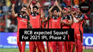 RCB expected Squard for 2021, IPL phase 2 #shorts #ipl #rcb #rcbsquard #iplphase2 #crickfoot #shorts