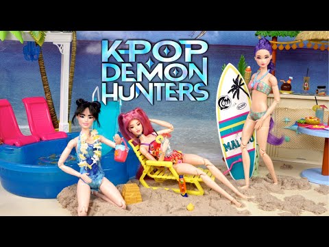 Barbie Dolls KPOP Demon Hunters Beach Day Adventure