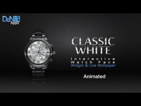 Classic White HD Watch Face Video